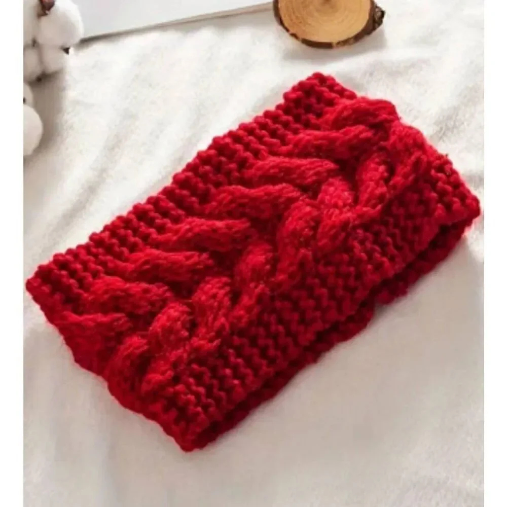 Ladies Winter Warm Cute Red Headband - Brand New Ski Headband